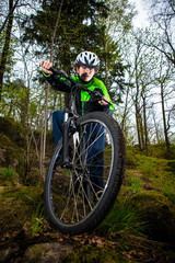 Boy cycling