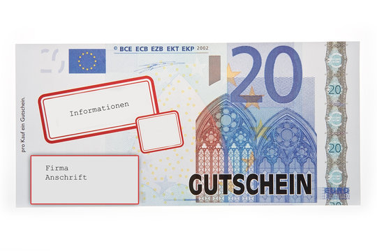 Blanko Gutschein 20 Euro