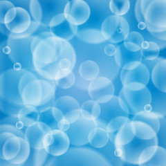 Abstract Transparent bubbles blue