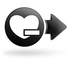 retirer des favoris sur bouton noir