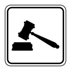 Logo marteau justice.