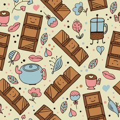 Chocolate seamless pattern 