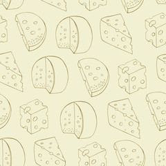 Retro cheese seamless background
