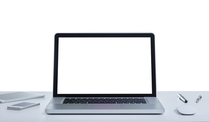 Blank screen laptop computer