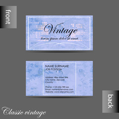 Vector old-style retro vintage business card