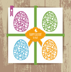 Easter eggs card.
