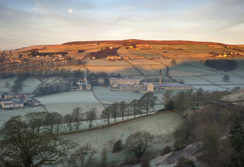 victorian mill on Yorkshire hillside © petejeff