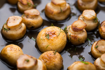 Pan sauteed mushrooms