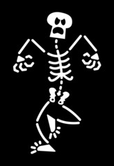 Furious Halloween skeleton