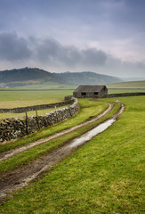 muddy farm track Yorkshire Dales