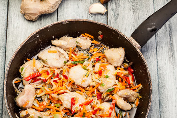 Pork in chinese with vegetables