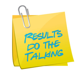 results do the talking post message illustration