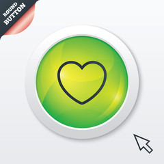 Heart sign icon. Love symbol.