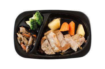 Grilled pork steak