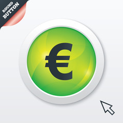 Obraz premium Euro sign icon. EUR currency symbol.