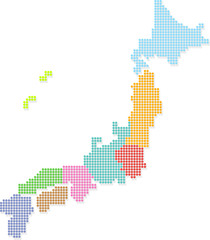 Fototapeta na wymiar 日本地図　JAPAN