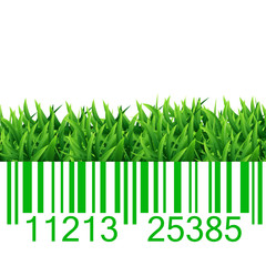 Bar code grass illustration