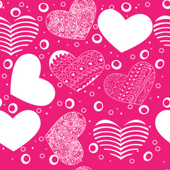 valentine seamless hearts pattern  with hearts