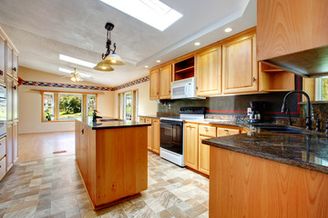 Kitchen furniture set in empty house