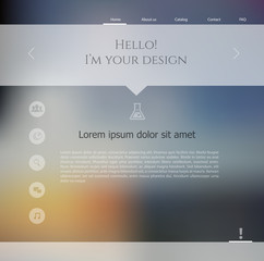 Blurred web design template