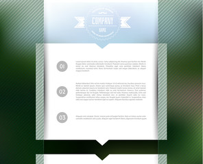 Blurred web design template