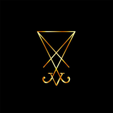 Sigil Of Lucifer In Gold