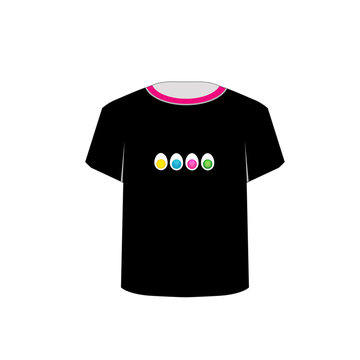 T Shirt Template- colorful eggs for Easter Sunday