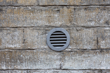 Ventilation system on wall