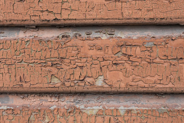 Old wooden painted and chipping paint.