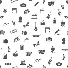 art and culture seamless pattern