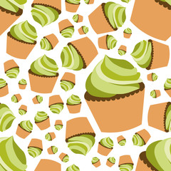 cupcake seamless pattern