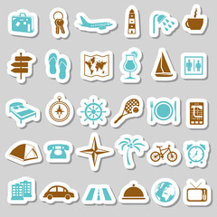 travel and accommodation stickers