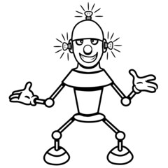 Roboter witzig cool leuchten lustig comic