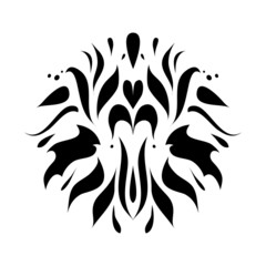 Black and white ornament on background vector