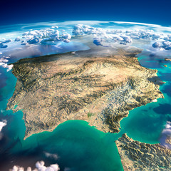 Fragments of the planet Earth. Spain and Portugal - obrazy, fototapety, plakaty