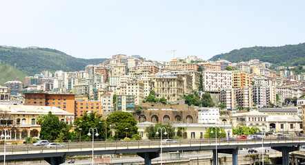 Fototapeta premium Panorámica de Génova, Italia