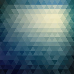 Retro mosaic pattern of geometric triangle shapes