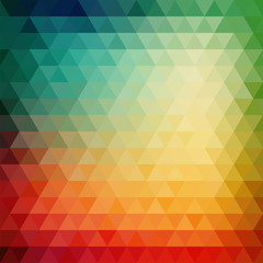 Retro mosaic pattern of geometric triangle shapes - 62936159