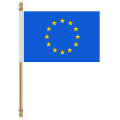 EU flag European union flag. Vector illustration