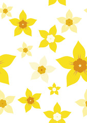 seamless daffodil repeat
