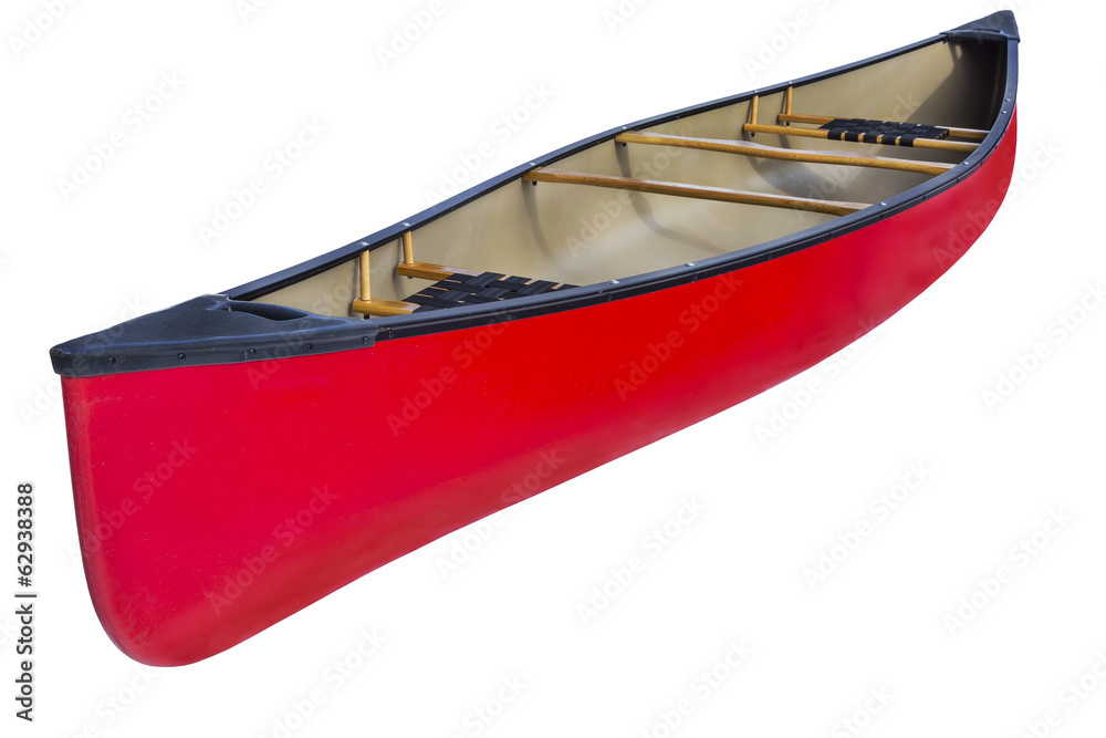 Wall mural red tandem canoe