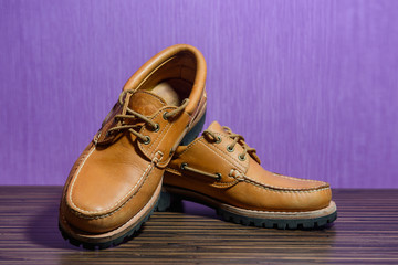 brown leather casual shoes