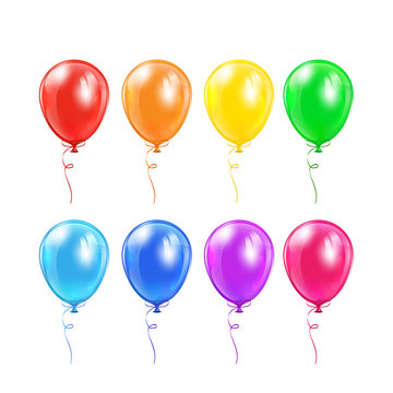 Set of balloons with bow