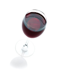 Red wine glass