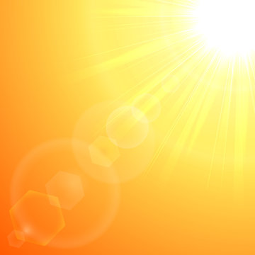 Orange sun burst