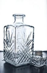 crystal carafe isolate on white with clipping path