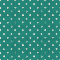 seamless pattern with fabric texture effect in retro green