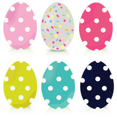 Happy easter eggs vector with colorful dots