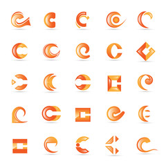 Unusual Letters Set - Isolated On White Background