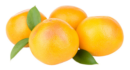Ripe grapefruit isolated on white